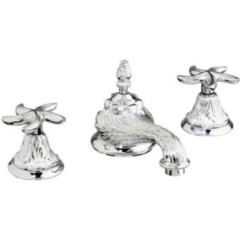 Bronces Mestre / Washbasin Fittings / Three holes basin set with click-clack water waste 230701.B040.50