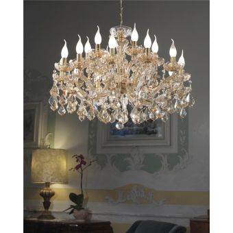 Italian Luxury Lighting / Chandeliers / Maria Theresa 18 Lights 7100 018 Topaz