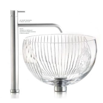 Il Paralume Marina / Washbasin handmade in clear Italian crystal / BA679