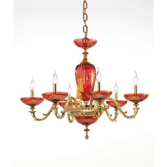 Euroluce Lampadari / Chandeliers / Aida L6 Rubino