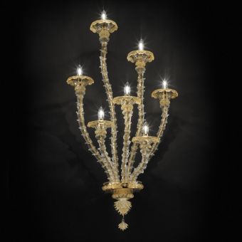 Glass & Glass Murano / Wall Sconces / Traditional Venetian chandeliers C-2756/A7