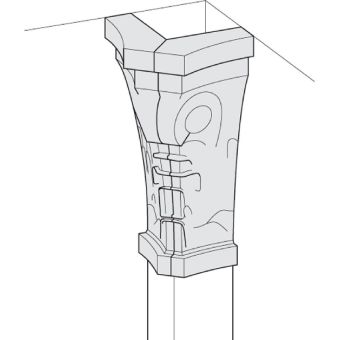 Arte Veneziana / Pilasters & Columns / Corner Capital CGC-GLF-013-CG12