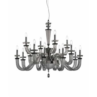 Euroluce Lampadari / Chandeliers / Desiderio Fumè L8+4+4