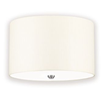 Elstead Lighting / / Fletcher 14"" Flush - Polished Chrome with Ivory Shade