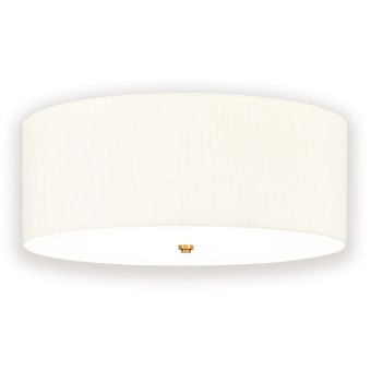 Elstead Lighting / / Fletcher 26"" Flush - Aged Brass with Ivory Shade