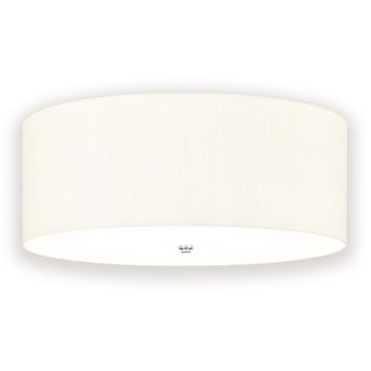 Elstead Lighting / / Fletcher 26"" Flush - Polished Chrome with Ivory Shade