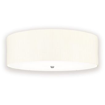 Elstead Lighting / / Fletcher 30"" Flush - Polished Chrome with Ivory Shade