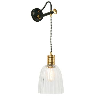 Elstead Lighting / Wall Lights / Douille 1 Black & Polished Brass