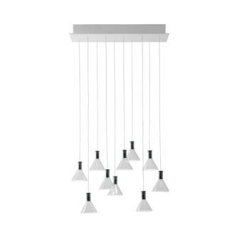 Fabbian / LED-taklampor / Multispot Polair F32 10 spots 60x15cm