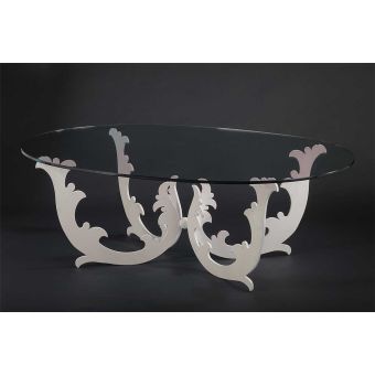 Officina Ciani / Coffee tables / Iron with Oval Crystal Top HF2128CT Fregio