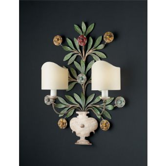 Officina Ciani / Vägglampetter / Wrought Iron HL1077WA-4b Vaso fiorito