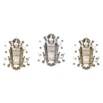 Mechini / Ceiling Lights / Wrought Iron with Clear Crystal 1 Light L335/1