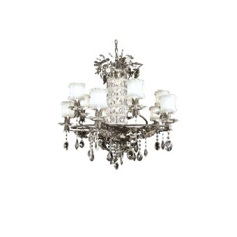 Mechini / Ceiling Lights / Wrought Iron with Clear and Coloured Bohemian Crystal L803/10