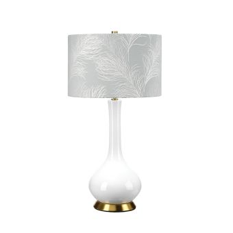 Elstead Lighting / Table Lamps / Milo 1 Aged Brass & White & Blue
