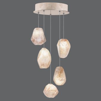 Fine Art Handcrafted Lighting / Pendant Lights / Natural Inspirations 12″ Round 852440-14L 24L 