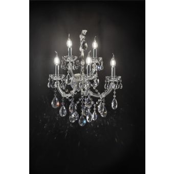 Italian Luxury Lighting / Wall Sconces / Maria Theresa Silver 5 Lights OPERA 005