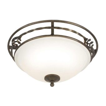 Elstead Lighting / Ceiling Lights / Pembroke 2 Light Flush Light Style A - Black / Gold