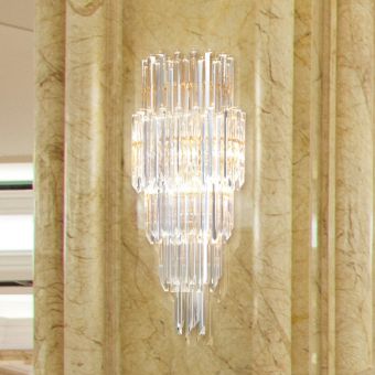 Patrizia Volpato / Wall Sconces / Cristalli Murano Glass 24 Karat Gold 5005-APP1