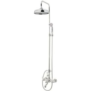 Bronces Mestre / Shower Sets / Bath shower set with column and porcelain handles 035016.MC0.50