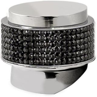 Bronces Mestre / Knobs for Shower Systems / Monolever handle kit for shower system with black Swarovski Mesh 071447.HN0.50