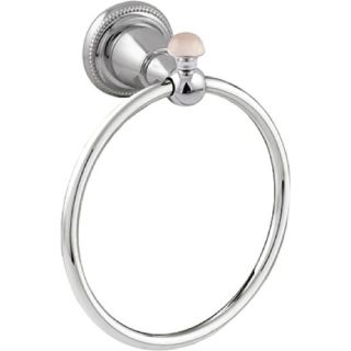 Bronces Mestre / Towel Holders / Towel ring 165mm with pink quartz stone 072273.QTP.50
