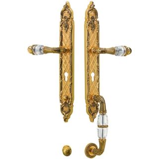Bronces Mestre / Door Handles / Clasica set with Swarovski crystal keyhole europrofile 85mm 0J1605.S85Y.12