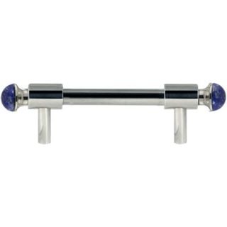 Bronces Mestre / Furniture Handles / Urbe Precious with lapislazuli stone 96mm between centers 0T5000.LP96.30