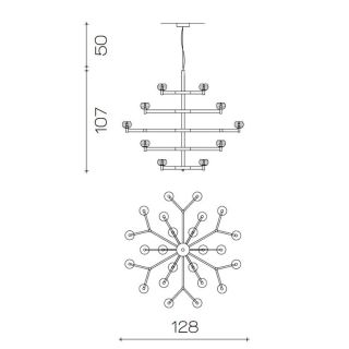 Il Paralume Marina / Chandelier / 2130/CH36/NL