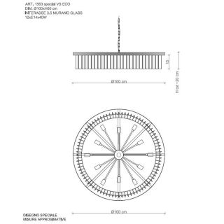 Il Paralume Marina / Chandelier / 2260CH12