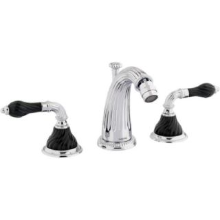 Bronces Mestre / Bidet Fittings / Three holes bidet set with black porcelain twisted 233521.NSL0.50