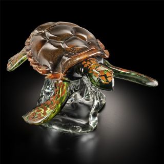 Italian Luxury Lighting / Animal Sculptures / Turtle in Murano Glass 6018 2 MAR
