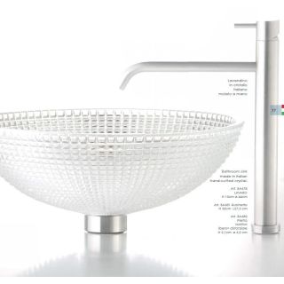 Il Paralume Marina / Washbasin handmade in clear Italian crystal / BA678