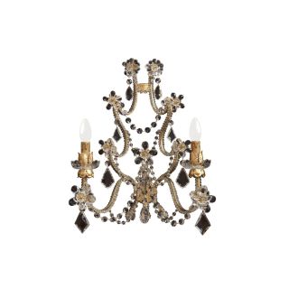 Mechini / Wall Lights / Bohemian Crystal and Clear Pearl Banding A140/2