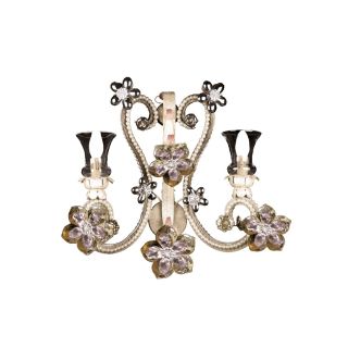 Mechini / Wall Lights / Bohemian Pearl Banding & Colored Porcelain Flowers A287/2