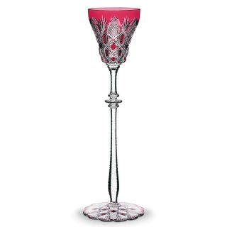 Baccarat Tsar Wine Glass | Pink, Green, Blue
