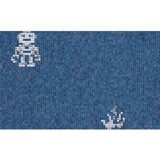 Bisazza / Mosaico - Decorations / Hearts & Robots Blue (Luxe)