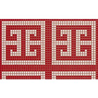 Bisazza / Mosaico - Decorations / Key White Red (Flooring)