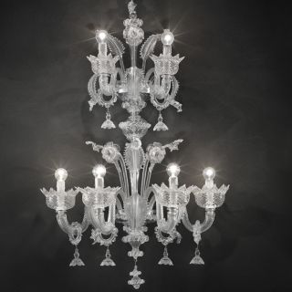 Glass & Glass Murano / Wall Sconces / Traditional Venetian chandeliers C-2208/A6
