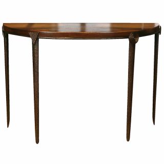 Corbin Bronze / Medallion Demilune / Console Table