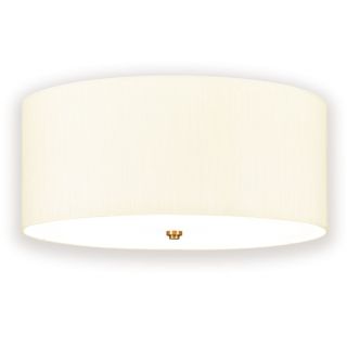 Elstead Lighting / / Fletcher 22"" Flush - Aged Brass with Ivory Shade