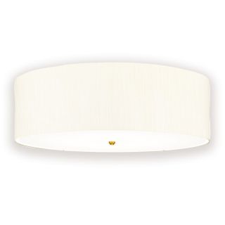Elstead Lighting / / Fletcher 30"" Flush - Aged Brass with Ivory Shade