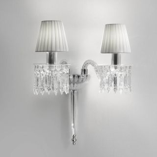 Classic Wall Sconce, 2-Light with Crystal and Glass - Egle 462/AP2 by Italamp