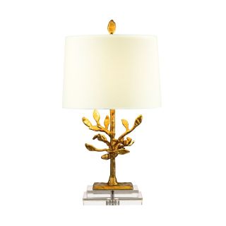 Elstead Lighting / Portable & Desk Lamps / Audubon Park 1 Light Table Lamp - Distressed Gold with Cream Shade