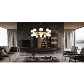 Mechini / Chandeliers / Naked in Wrought Iron and White Crystal Balls L-MEK13/20