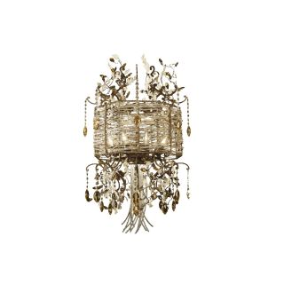 Mechini / Chandeliers / Wrought Iron with Coloured Bohemian Crystal L331/8