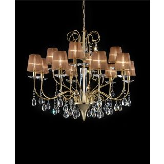 Italian Luxury Lighting / Chandeliers / Orchidea Crystal 12-Light With Lampshades ORC2500 012