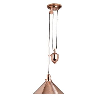 Elstead Lighting / Pendant Lights / Provence 1 Light Rise and Fall Pendant - Polished Copper