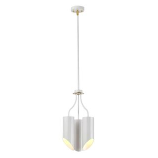 Elstead Lighting / Chandeliers / Quinto 3 Light Chandelier - White Aged Brass