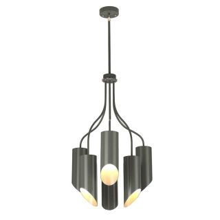 Elstead Lighting / Chandeliers / Quinto 6 Light Chandelier - Dark Grey Polished Nickel