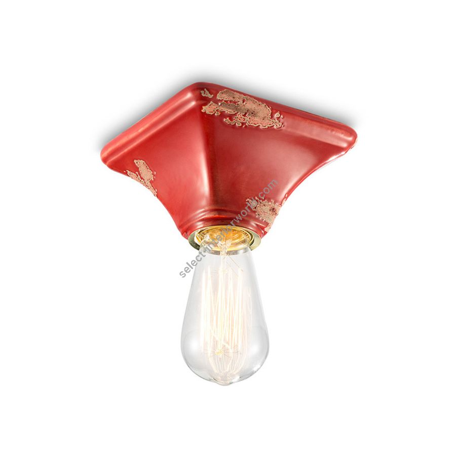 Red (Vir) finish (cm.: 9 x 15 x 15 / inch.: 3.9" x 5.9" x 5.9")